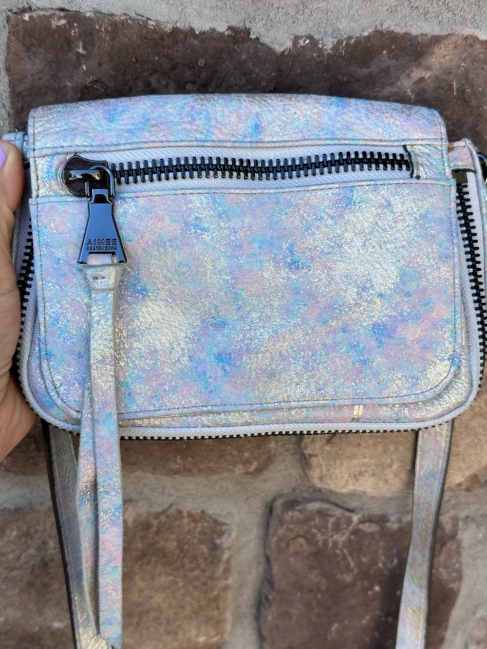 Aimee Kestenberg Iridescent White Crossbody Bag - Picture 3 of 6